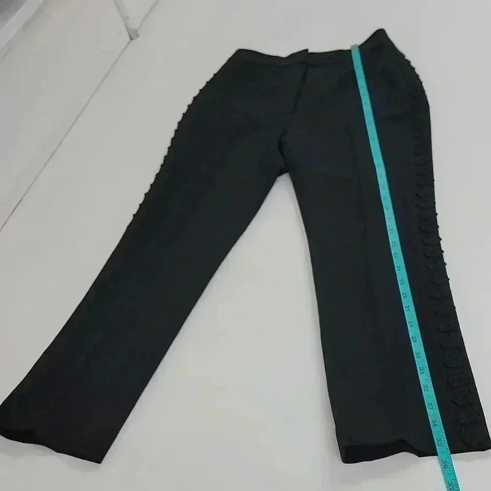 Kate Spade Lace Trim Cigarette Trousers - Black